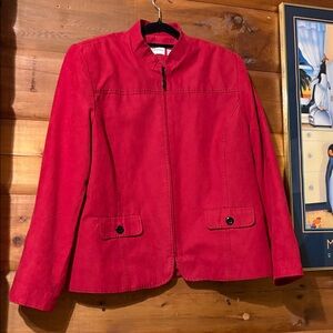 Alfred Dunner Size 14 Red suede Jacket
